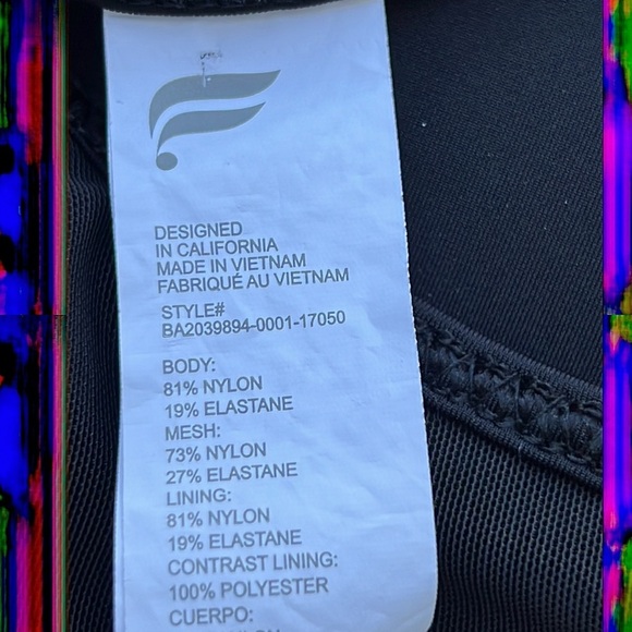 Fabletics Trinity High Impact Black Sports Bra Size L - Picture 10 of 11